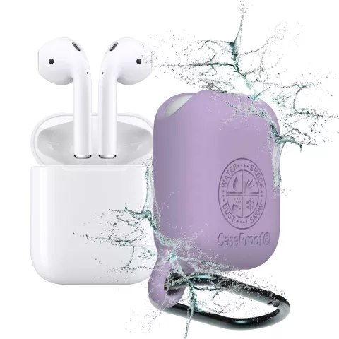 CaseProof Waterproof Airpods 1e en 2e generatie case - Violet