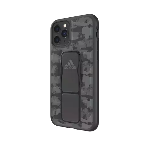 adidas grip case standaard leger camouflage valbestendig TPU hoesje iPhone 11 Pro - Zwart