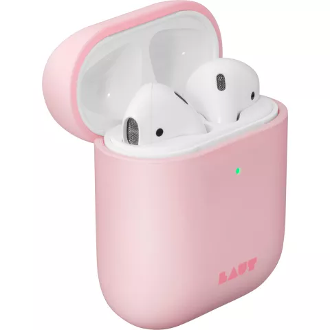 Laut Huex pastel hoes bescherming case geschikt voor AirPods - Lichtroze