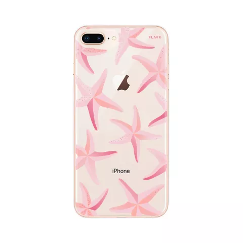 FLAVR zeester schattig hoesje TPU case iPhone 6 Plus 6s Plus 7 Plus 8 Plus - Roze Transparant
