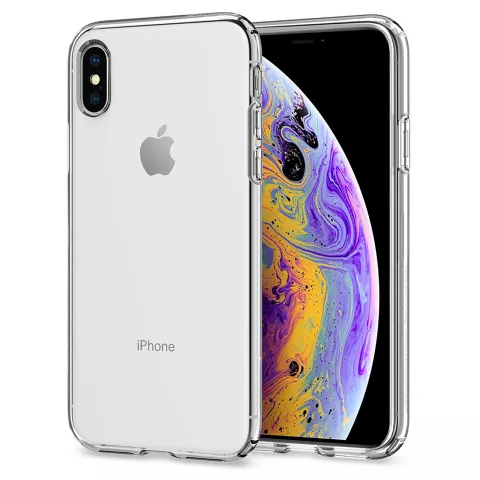 Spigen Liquid Crystal case beschermhoes dun TPU geschikt voor iPhone X XS - Transparant