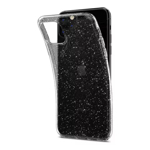 Spigen Liquid Crystal case beschermhoes dun TPU iPhone 11 Pro Max - Transparant Glitter