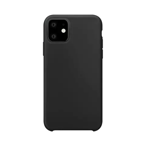 Xqisit silicone cover beschermhoes iPhone 11 - Zwart