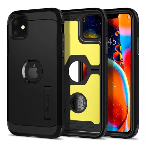 Spigen Tough Armor case bescherming iPhone 11 hoesje - zwart