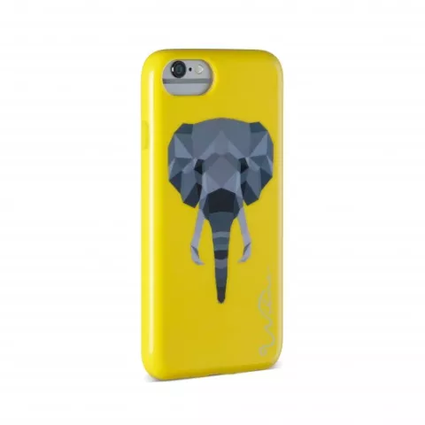 Wilma glow in the dark savanne olifant hoesje iPhone 6 6s 7 8 SE 2020 SE 2022 - Geel