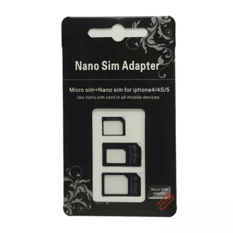 Simkaart Adapter Nano Micro Sim Verloopstukje