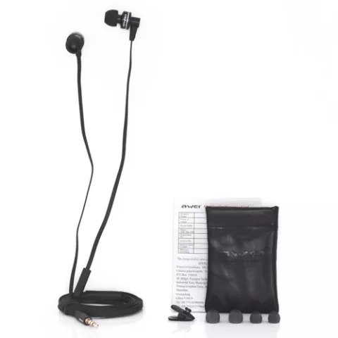 Quality Sound Awei In-Ear Oordopjes Zwart Oortjes Mic