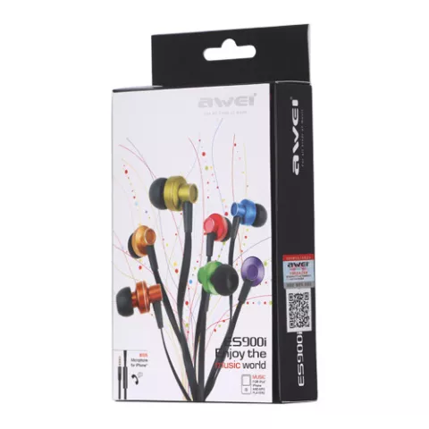 Quality Sound Awei In-Ear Oordopjes Zwart Oortjes Mic