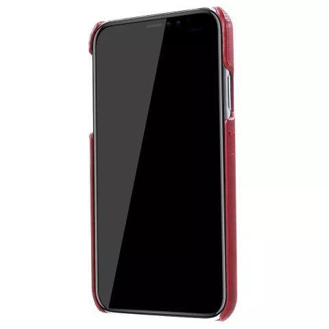 Duo Cardslot Wallet Portemonnee iPhone XR Hoesje - Rood Pasjes