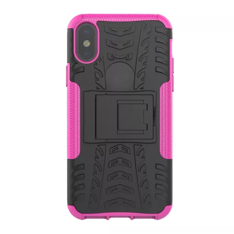 Shockproof hoesje bescherming hoesje iPhone X XS case - Roze goud