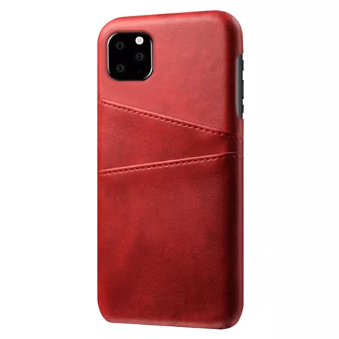 Duo Cardslot Wallet Portemonnee iPhone 11 Pro Max hoesje - Rood Bescherming