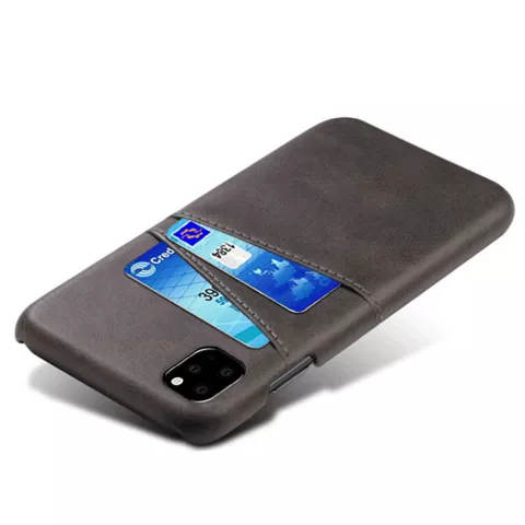 Duo Cardslot Wallet Portemonnee iPhone 11 hoesje - Zwart Bescherming