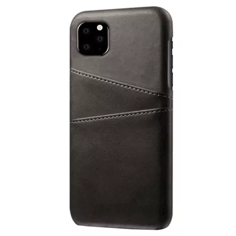 Duo Cardslot Wallet Portemonnee iPhone 11 Pro hoesje - Zwart Bescherming