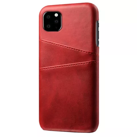 Duo Cardslot Wallet Portemonnee iPhone 11 Pro hoesje - Rood Bescherming