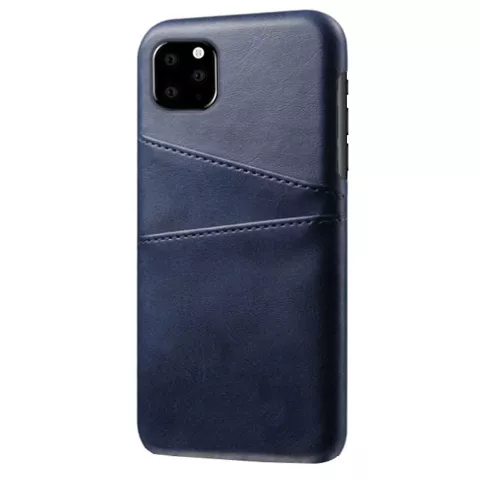 Duo Cardslot Wallet Portemonnee iPhone 11 Pro hoesje - Donkerblauw Bescherming