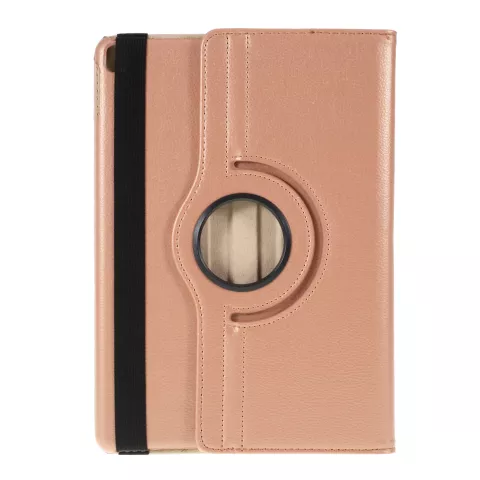 Litchi Textuur Lederen iPad 10.2 inch case met cover - Ros&eacute; Goud Bescherming Standaard