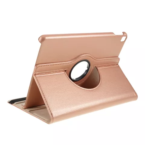 Litchi Textuur Lederen iPad 10.2 inch case met cover - Ros&eacute; Goud Bescherming Standaard