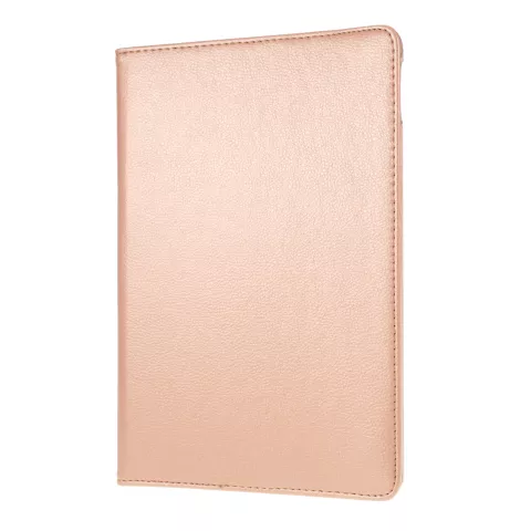 Litchi Textuur Lederen iPad 10.2 inch case met cover - Ros&eacute; Goud Bescherming Standaard