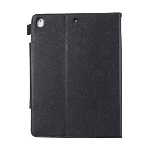 Wallet Portemonnee Hoes Case met Metalen Sluiting en Pensleuf voor iPad 10.2 inch - Zwart
