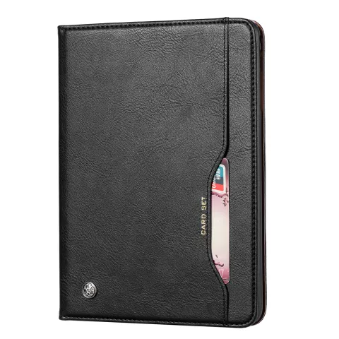 Wallet Portemonnee Hoes Case met Penhouder Kunstleer voor iPad 10.2 inch - Zwart