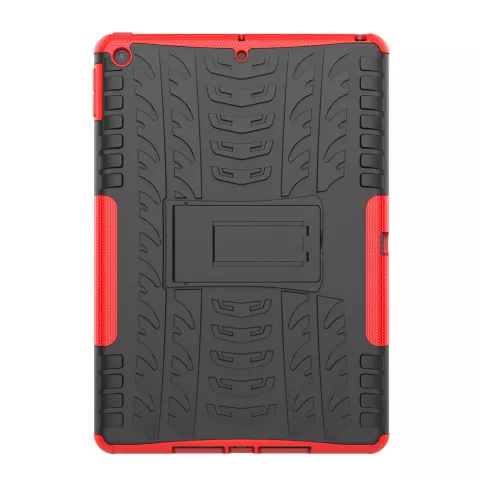 Bandprofiel hoes grip kickstand TPU kunststof iPad 10.2 inch - Rood