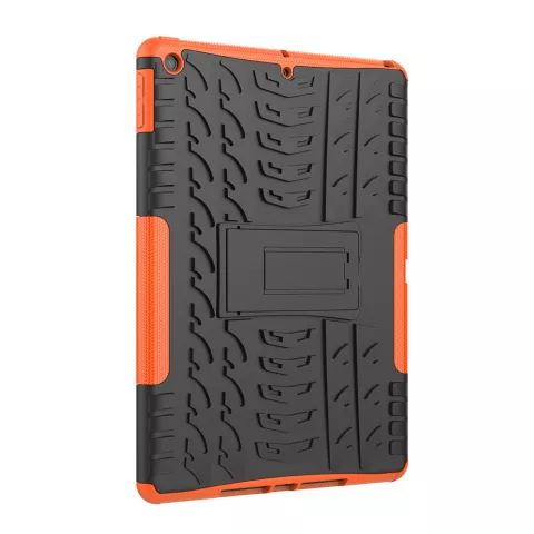 Bandprofiel hoes grip kickstand TPU kunststof iPad 10.2 inch - Oranje