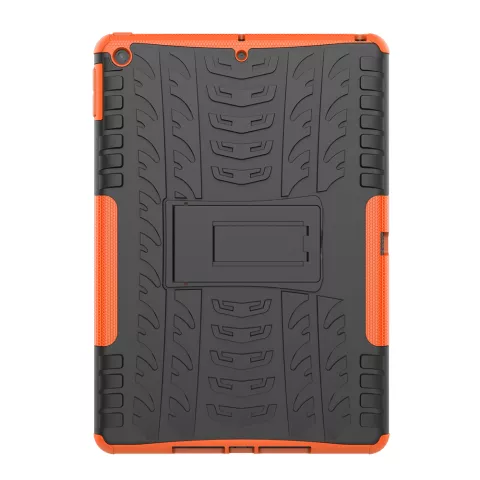 Bandprofiel hoes grip kickstand TPU kunststof iPad 10.2 inch - Oranje