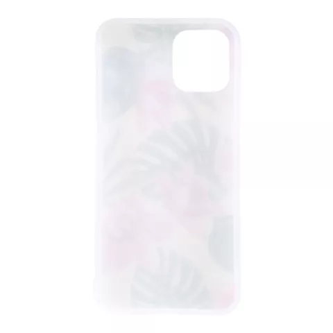 Hoesje Case Bloemen Bladeren Flowers Natuur TPU Flexibel Schokabsorberend voor iPhone 11 - Roze