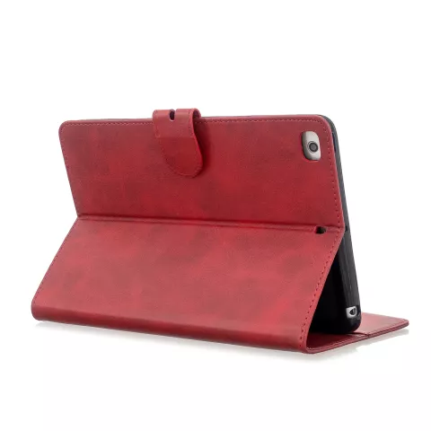 Wallet Portemonnee Hoes Case Kunstleer met Standaard voor iPad mini 1 2 3 4 5 - 7.9 inch - Rood