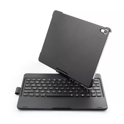 F360B 360 Graden Draaibaar Roterend ABS Bluetooth Keyboard Toetsenbord Case Hoes geschikt voor iPad Pro 11 inch - Zwart