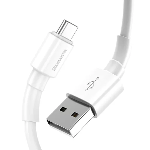 Baseus USB-A naar USB type-C kabel - Synchroniseren Opladen Wit