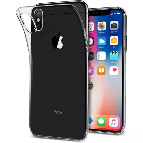 Just in Case Hoesje Flexibel TPU geschikt voor iPhone X XS - Transparant