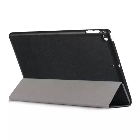 Just in Case Lederen geschikt voor iPad Mini 5 2019 Smart Tri-Fold Case Hoes - Zwart Bescherming