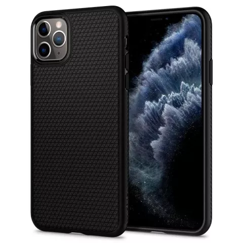 Spigen Liquid Air TPU iPhone 11 Pro Max Case - Zwart Driehoek