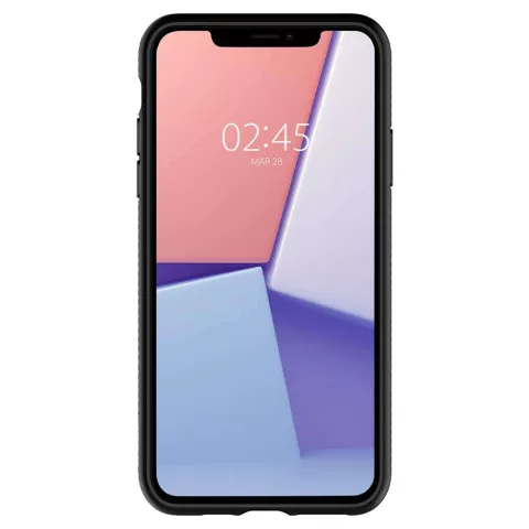 Spigen Liquid Air TPU iPhone 11 Pro Max Case - Zwart Driehoek