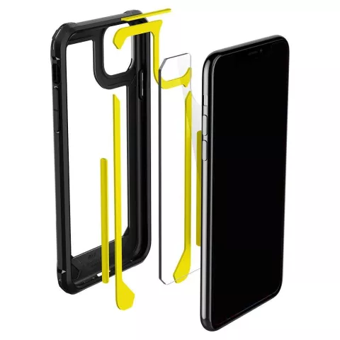 Spigen Gauntlet Hybride TPU Kunststof iPhone 11 Pro Hoesje - Zwart Bescherming