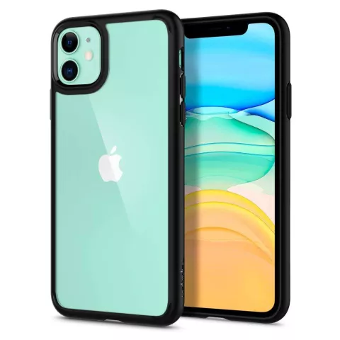 Spigen Ultra Hybrid TPU Polycarbonaat geschikt voor iPhone 11 Case - Zwart