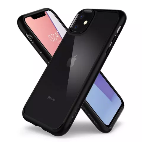 Spigen Ultra Hybrid TPU Polycarbonaat geschikt voor iPhone 11 Case - Zwart