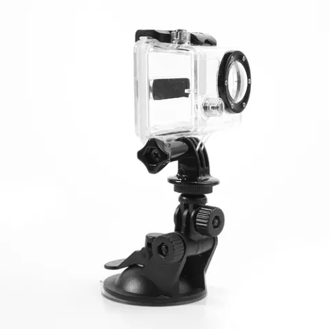 Roterende Auto Vacu&uuml;m Zuignaphouder met Statiefbevestiging voor GoPro Hero 2 en Hero 3 - Zwart