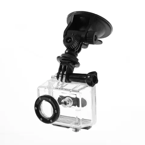 Roterende Auto Vacu&uuml;m Zuignaphouder met Statiefbevestiging voor GoPro Hero 2 en Hero 3 - Zwart