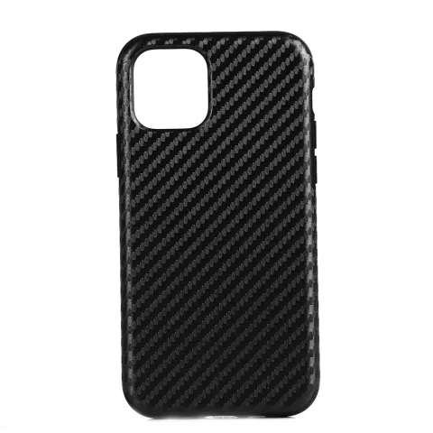 Carbon kunststof hoesje voor iPhone 12 en iPhone 12 Pro - zwart