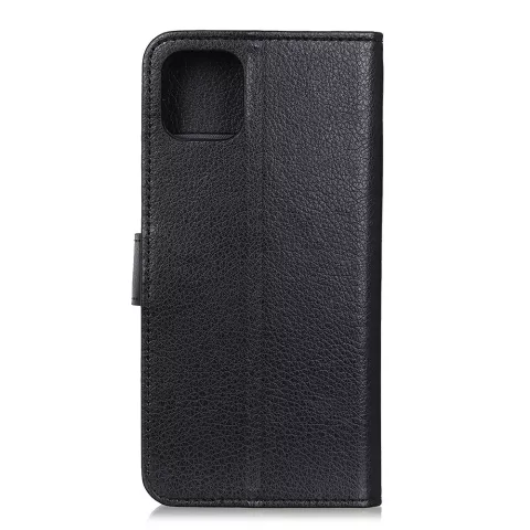 Wallet kunstleer hoesje voor iPhone 12 Pro Max - zwart