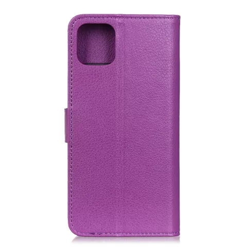 Wallet kunstleer hoesje voor iPhone 12 Pro Max - paars