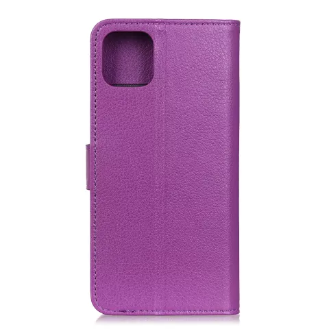 Wallet kunstleer hoesje voor iPhone 12 mini - paars