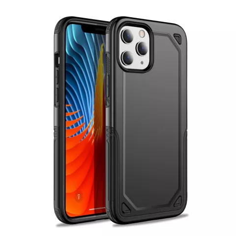 Pro Armor kunststof en schokabsorberend TPU hoesje voor iPhone 12 mini - zwart