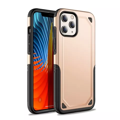 Pro Armor kunststof en schokabsorberend TPU hoesje voor iPhone 12 mini - goud