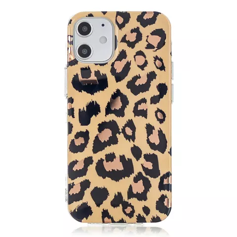 TPU luipaardenprint hoesje voor iPhone 12 mini - beige