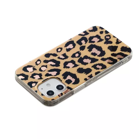 TPU luipaardenprint hoesje voor iPhone 12 mini - beige