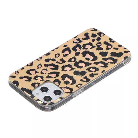 TPU luipaardenprint hoesje voor iPhone 12 en iPhone 12 Pro - beige