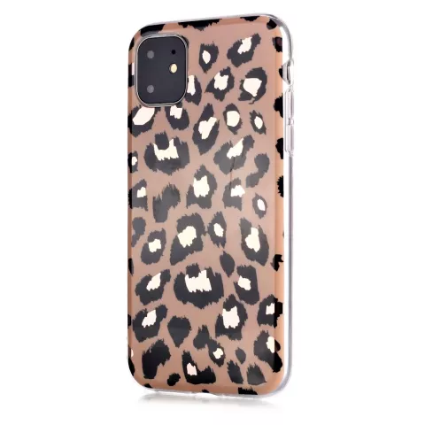 Luipaardprint TPU hoesje voor iPhone 12 en iPhone 12 Pro - beige